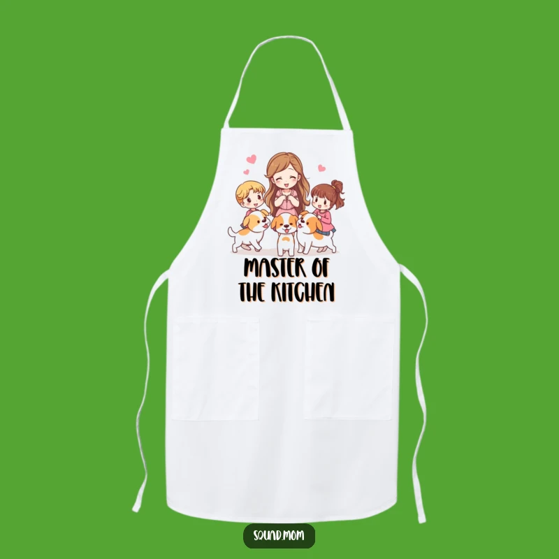 Funny Herder Apron: Woman Directing Women Like Pups, Kitchen Command