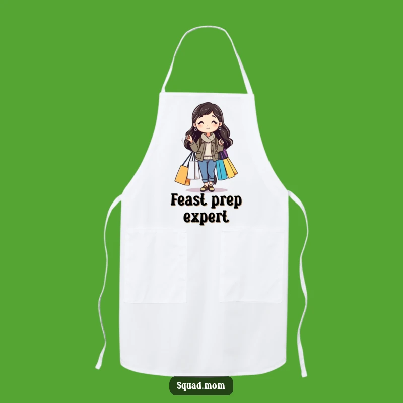 Funny Mom Friend Shopping Apron - Kitchen Humor and Hilarious Gift for Shoppers