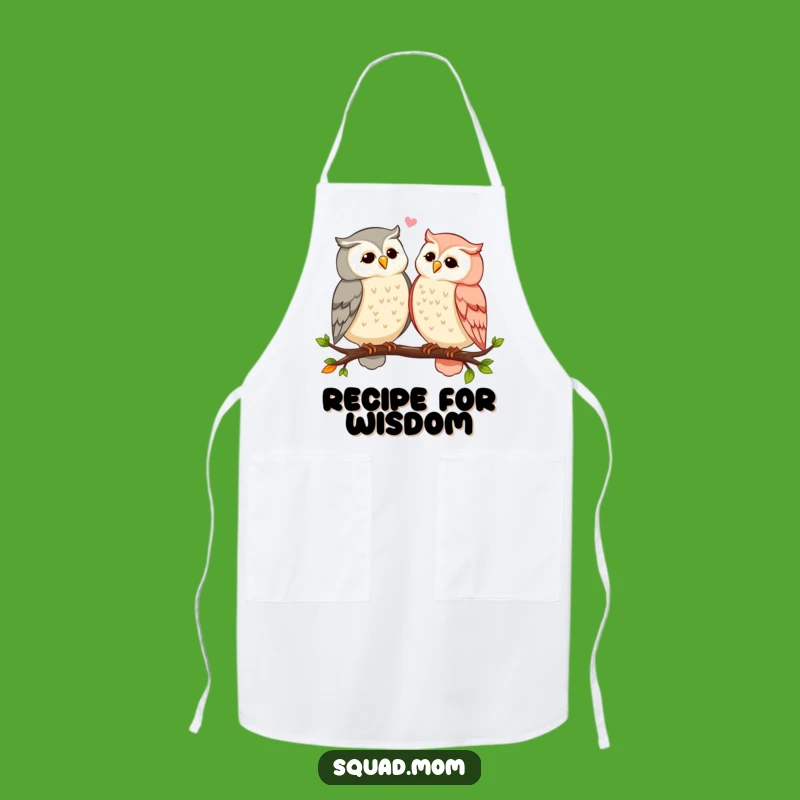 Funny Owl Mom Apron - Gossip Birds - Kitchen Humor Gift