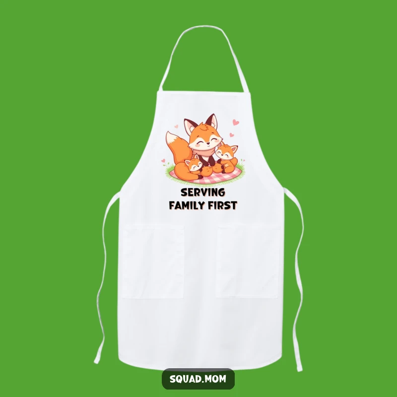 Funny Fox Mom Apron - Family Picnic Fun, Practical Gift!