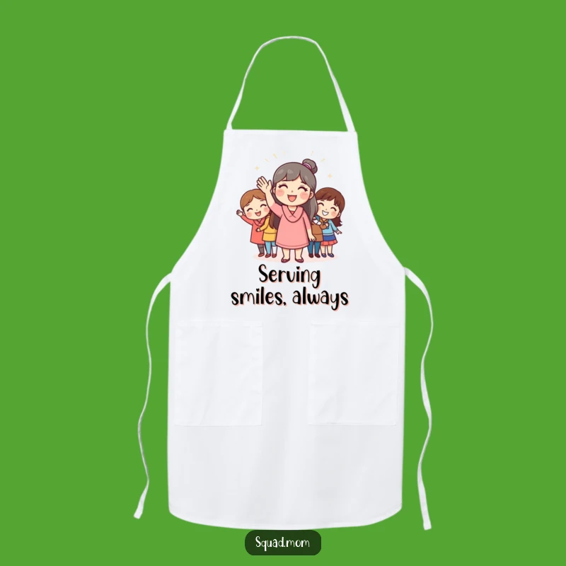 Funny Mom Friend Greeting Apron - Kitchen Humor and Hilarious Gift for Hosts