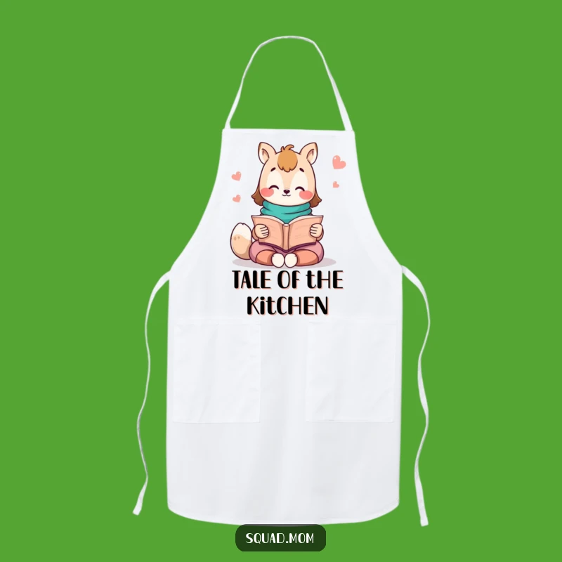 Funny Kawaii Mom Friend Apron - Storyteller Kitchen Style