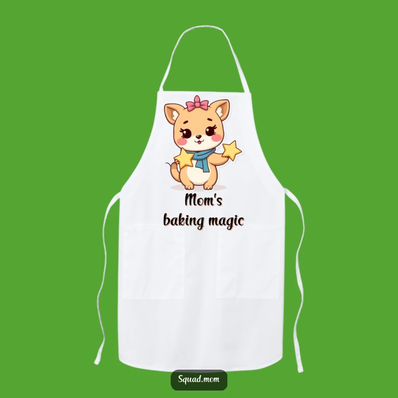 Whimsical Animal Mom Apron: Holding Star, Protect & Shine While Cooking!