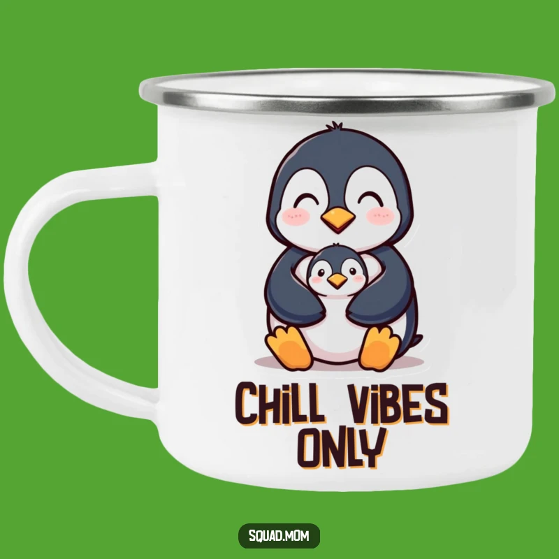 Adventure Penguin Mom Camping Mug - Protect Your Brew with Love - Perfect Funny Gift!