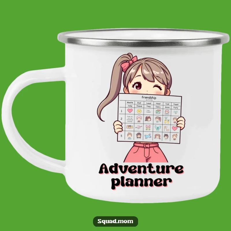 Funny Camp Mug: Friendship Planner, Outdoor Activity Chart Fun