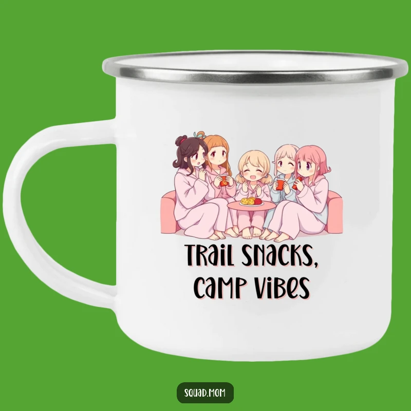 Funny Camp Mug: Pajama Party Snacks, Women's Cozy Outdoor Fun