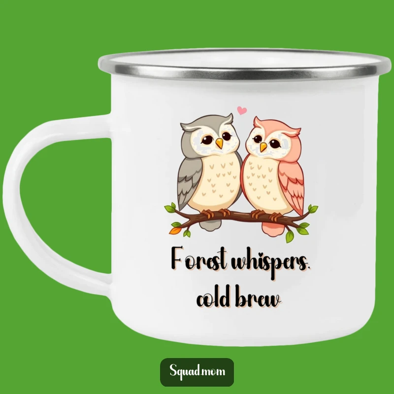 Funny Owl Mom Camping Mug - Gossip Birds - Outdoor Wisdom Gift