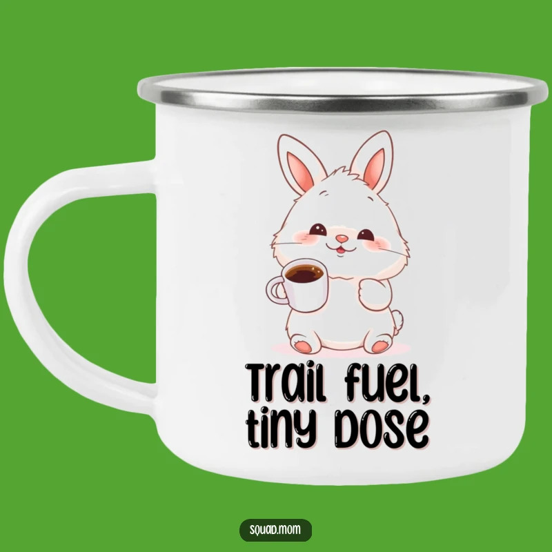 Funny Bunny Coffee Camping Mug: Cute Nose Wiggle Outdoor