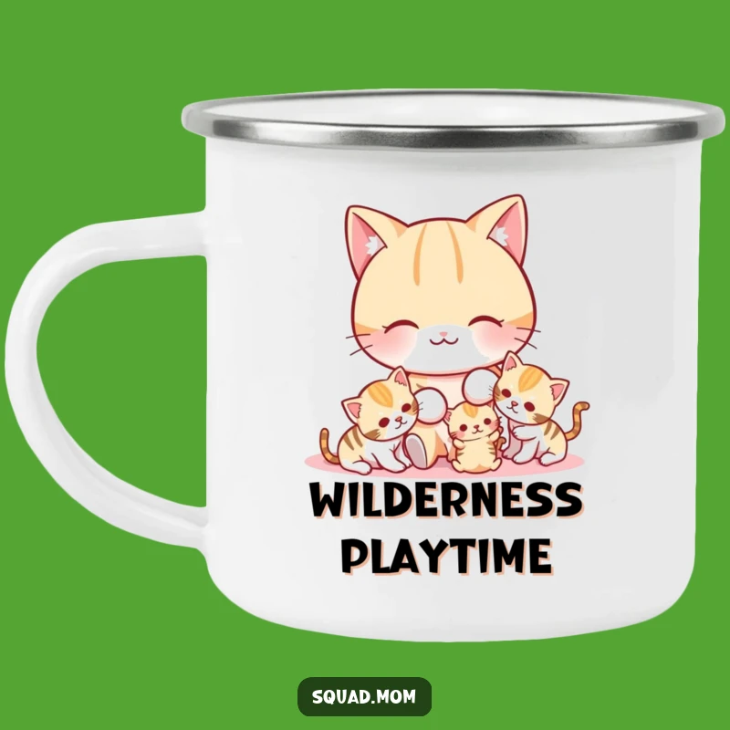 Funny Cat Mom Camping Mug: Playful Adventure Gift for Cat Lovers