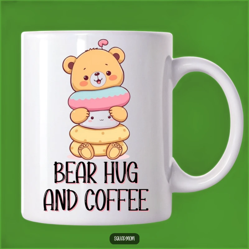 Funny Bear Cub Toy Stack Mug: Cheerful Balance Cute Gift