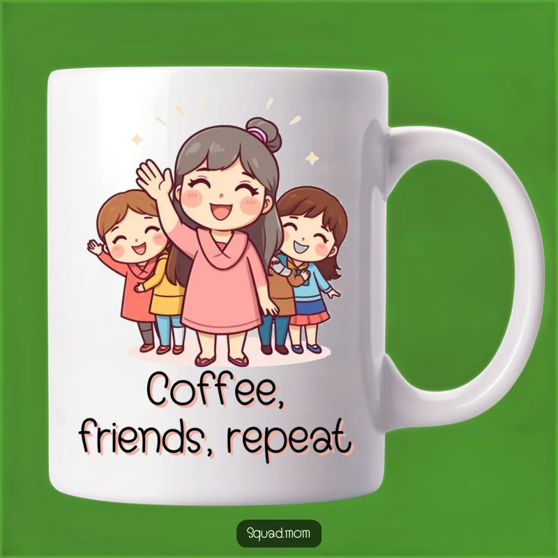 Funny Mom Friend Greeting Mug - Perfect Humorous Gift for Friendly Moms