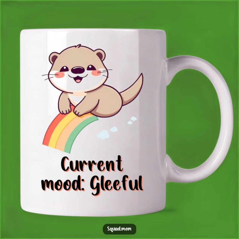 Funny Otter Rainbow Mug - Joyful Sliding Creature Perfect Laugh Gift
