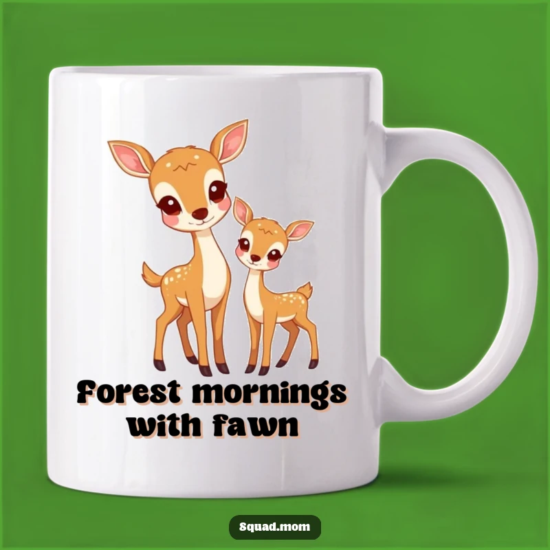Funny Deer Mom & Fawn Mug - Gentle Nature's Bond - A Peaceful Funny Gift!