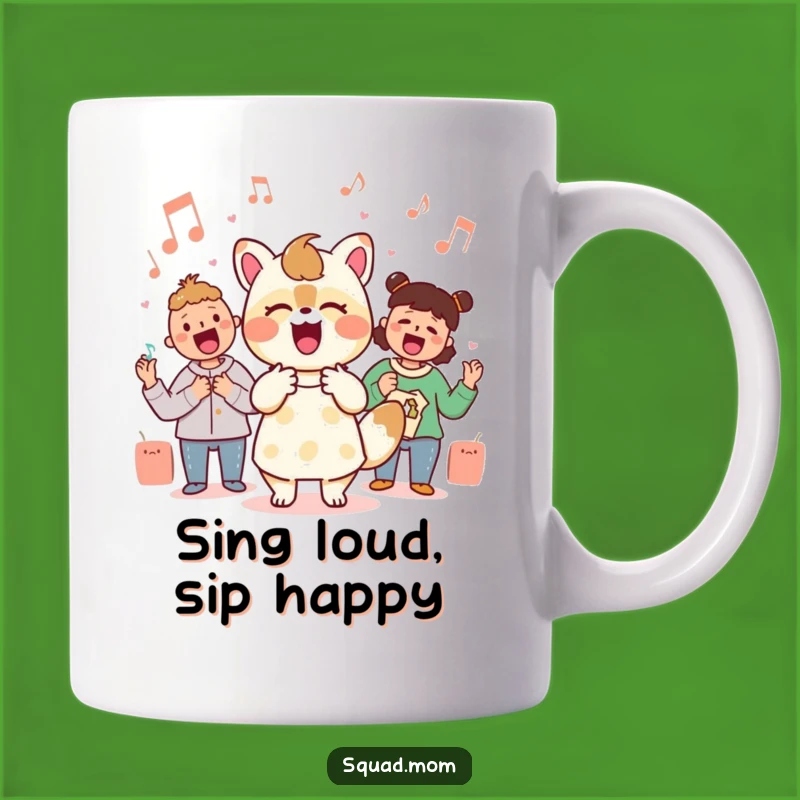 Funny Kawaii Mom Singalong Mug - Joyful Animal Mom Musical Funny Gift!