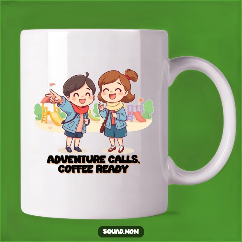 Funny Mom Friend Playground Pointer Mug - Perfect Humorous Gift for Energetic Moms