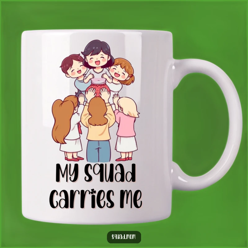 Funny Support Squad Mug: Women Lifting Friend, Perfect Hilarious Gift!