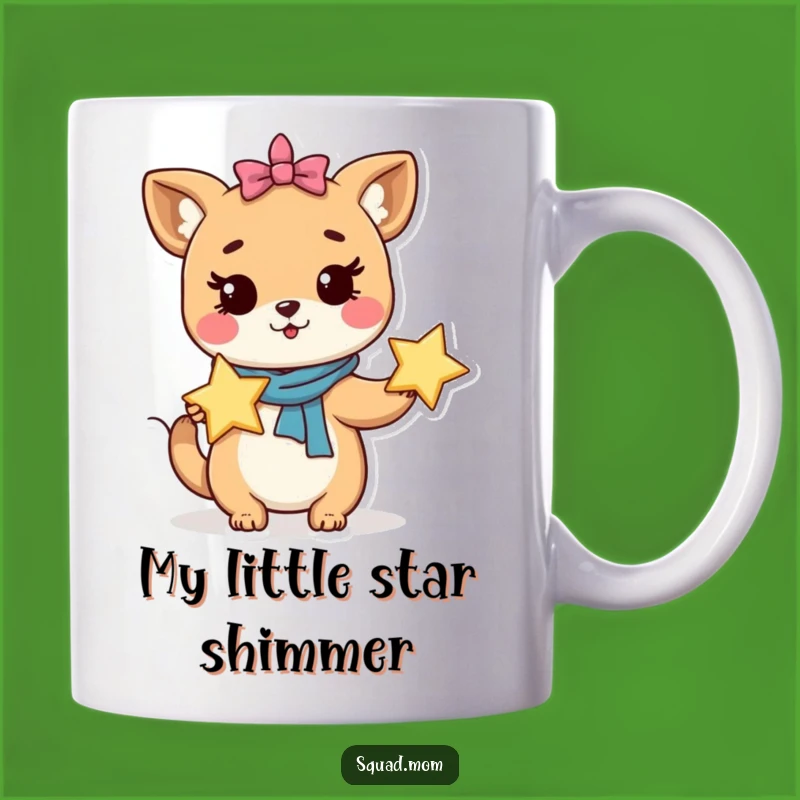 Whimsical Animal Mom Mug: Holding Star, Magical & Funny Mom Gift!