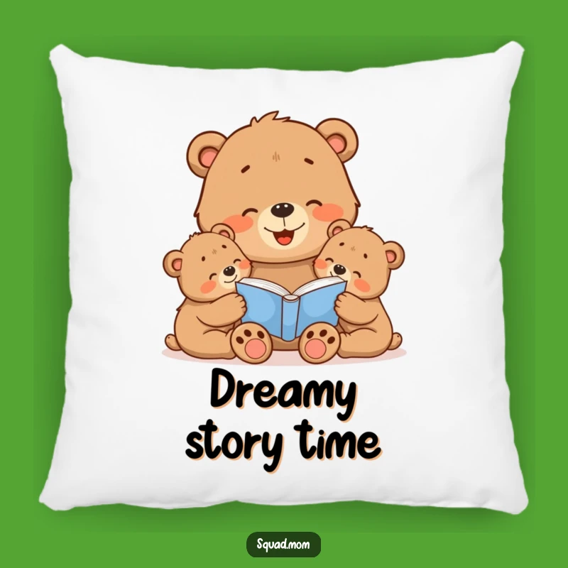 Funny Bear Mom Pillow: Cuddle Up with Cozy Storytelling