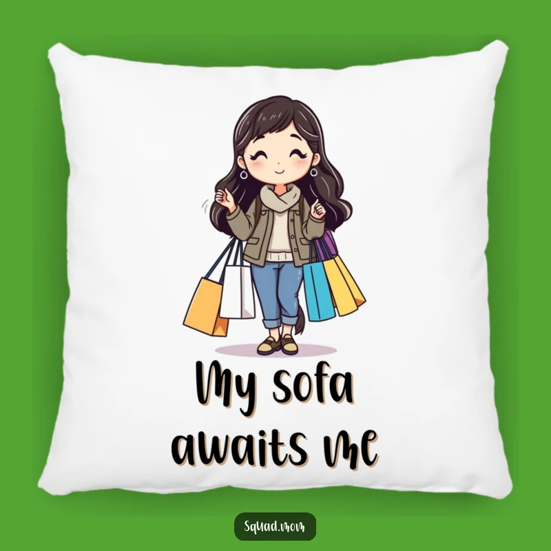 Funny Mom Friend Shopping Pillow - Comfy and Hilarious Accent for Relaxing