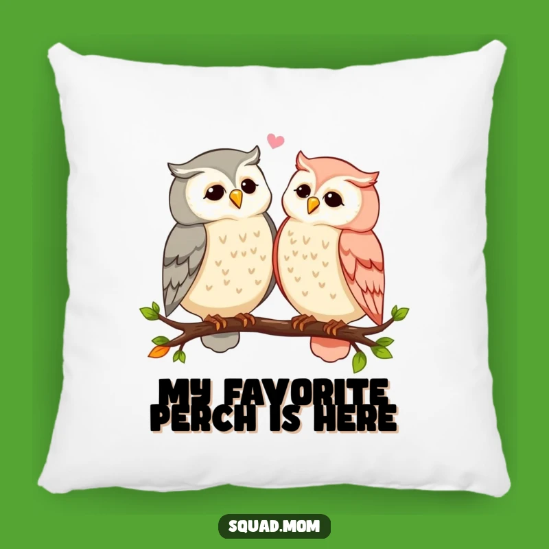 Funny Owl Moms Pillow - Gossip Birds - Cozy & Humorous Decor