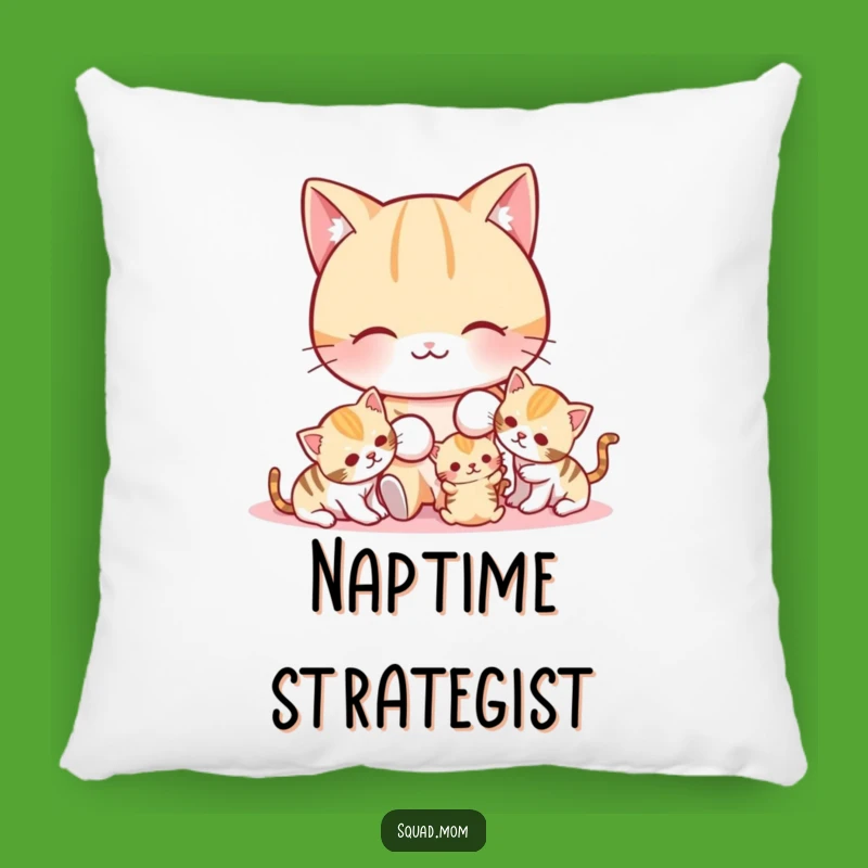 Funny Cat Mom Pillow: Cozy Playtime Accent for Cat Lovers