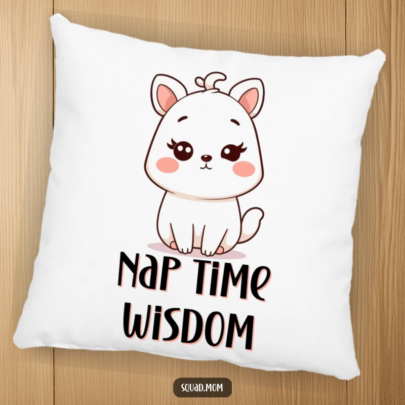 Funny Kawaii Mom Animal Pillow with a cute winking character, offering comfort and a touch of humorous charm.