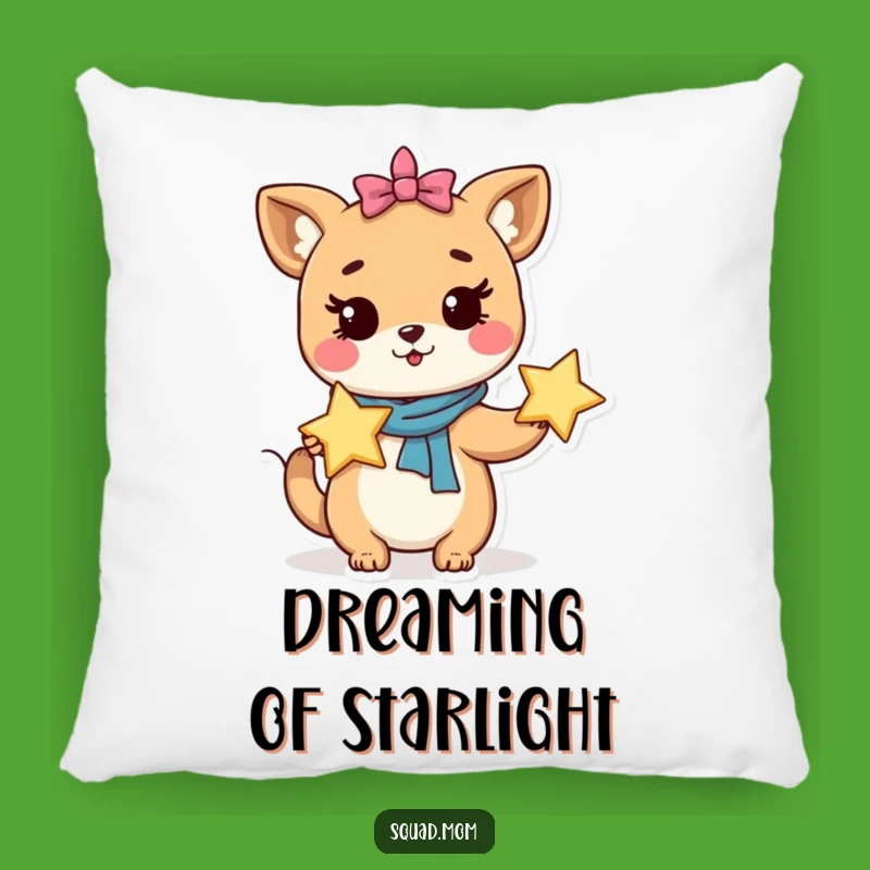 Whimsical Animal Mom Pillow: Holding Star, Cozy & Funny Mama Comfort!