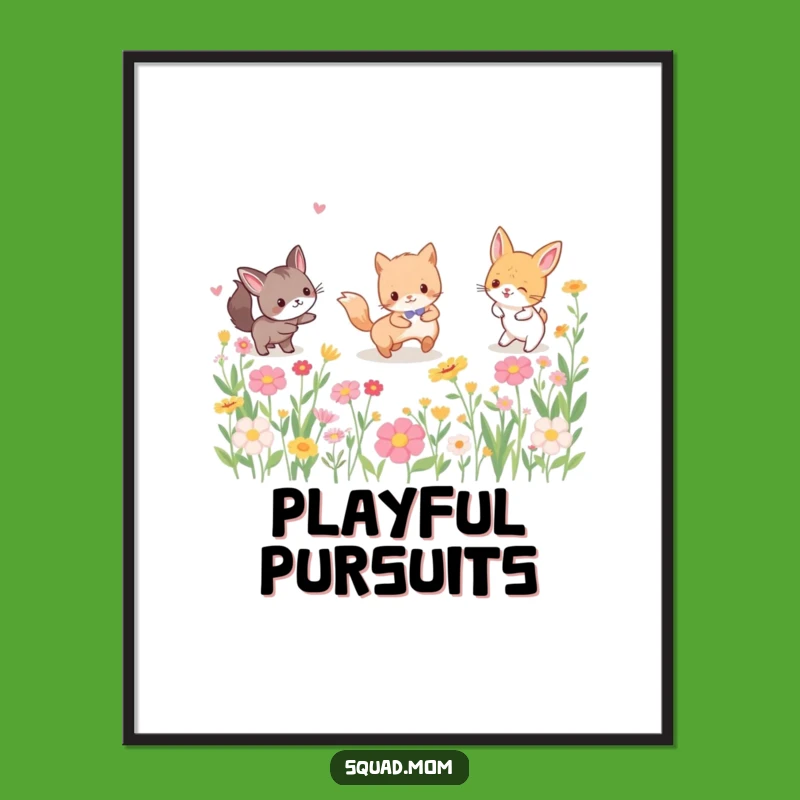 Funny Animal Friends Tag Digital Art: Instant Playful Decor