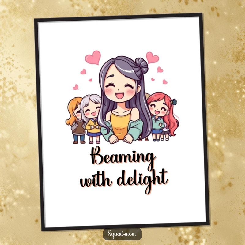 Funny Digital Art: Woman’s infectious smile, friends celebrating joy, instant download funny gift.