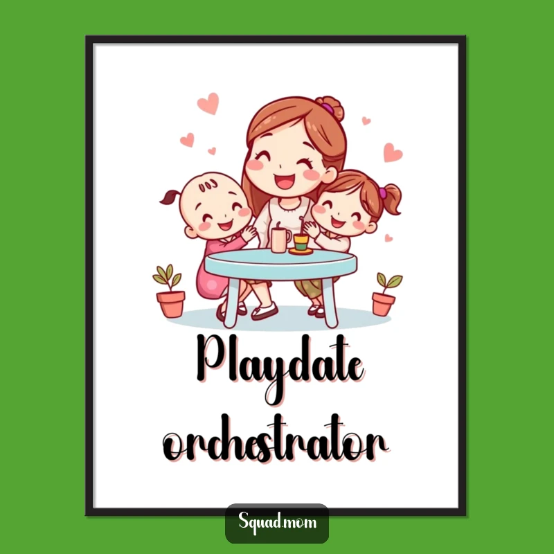 Funny Mom Friend Playdate Digital Print - Instant Humor and Hilarious Gift for Walls