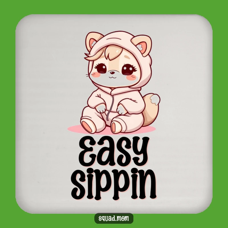 Funny Kawaii Mom Friend Coaster Set - Cozy Table Protection