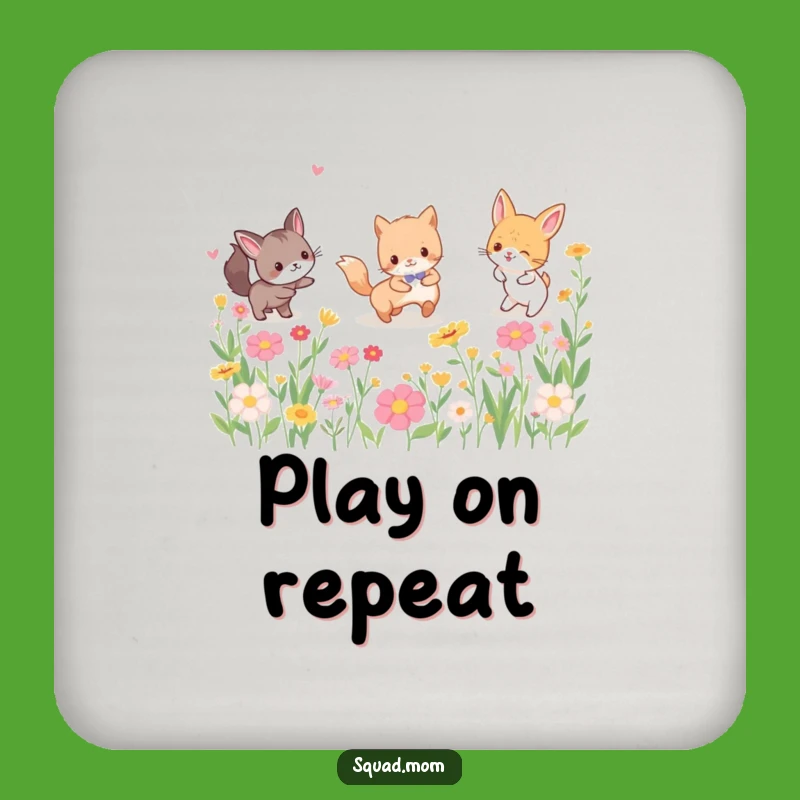 Funny Animal Friends Tag Coaster Set: Protect Surfaces with Playful Style