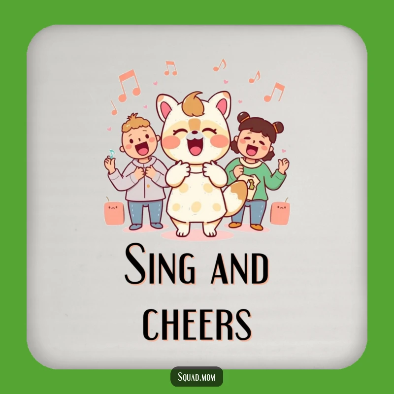 Funny Kawaii Mom Singalong Coaster - Cute Musical Mom Protection!