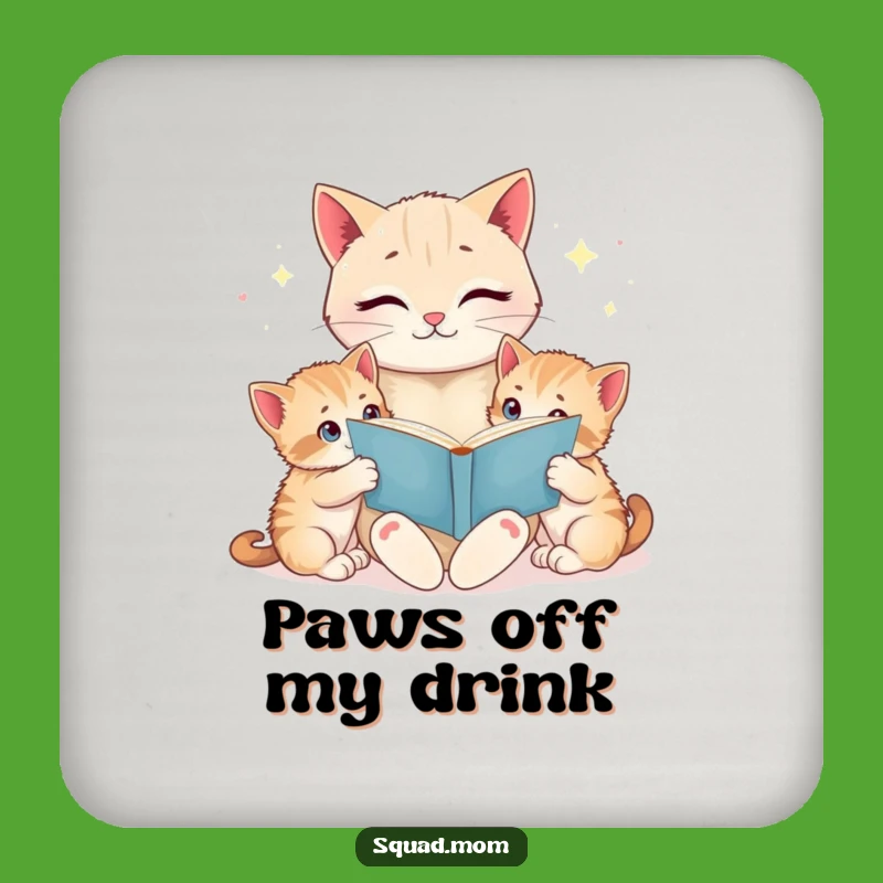 Funny Cat Mom Coasters - Bedtime Kittens - Protect Furniture Hilariously