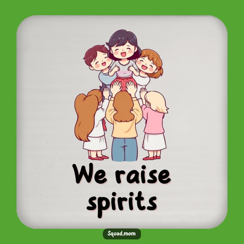 Funny Support Squad Coasters: Women Lifting Friend, Set Hilarious Gift!