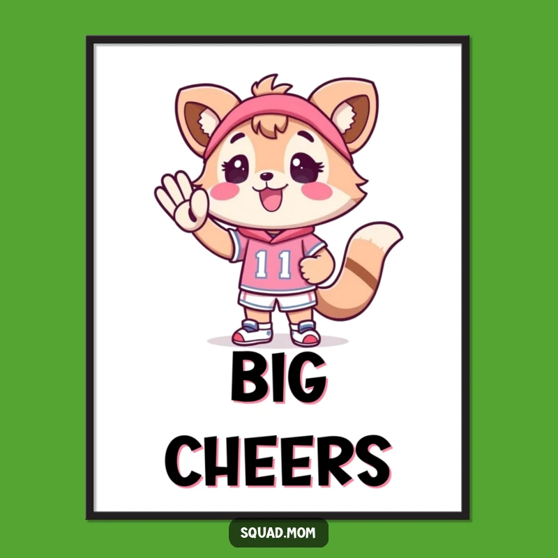 Funny Kawaii Mom Friend Cheer Poster - Motivational Art