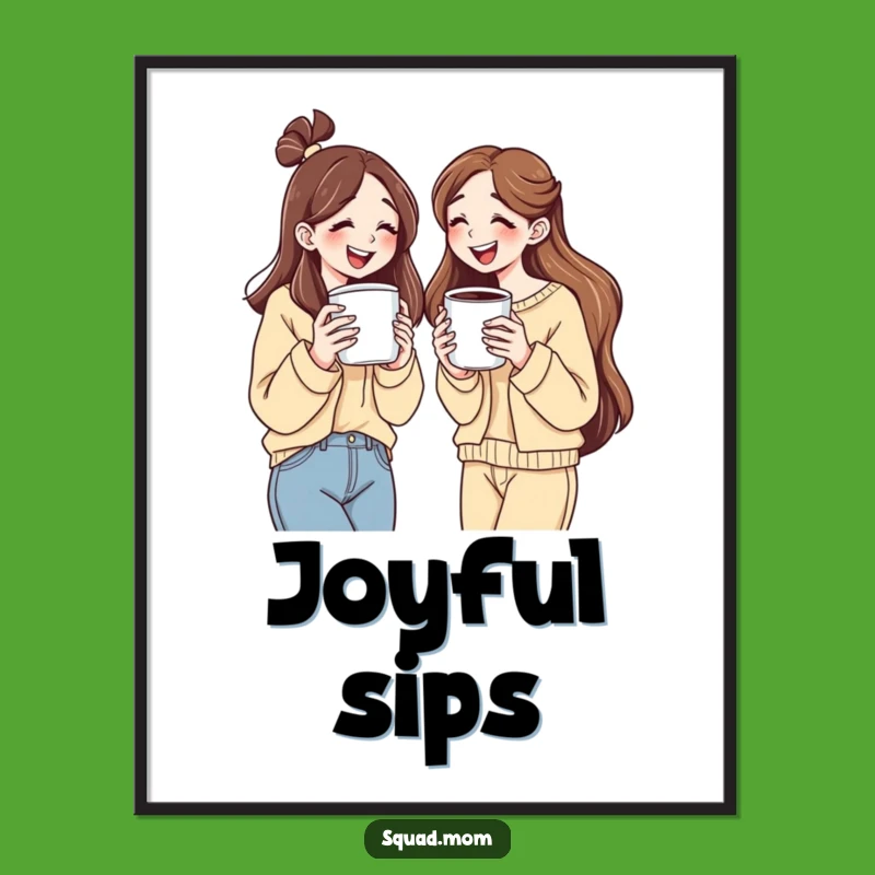 Funny Coffee Lovers Poster: Laughter & Lattes Wall Art - Gift