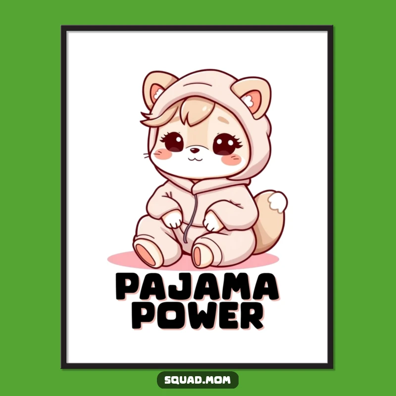 Funny Kawaii Mom Friend Poster - Cozy Character Art