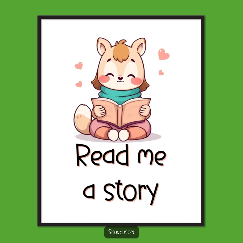 Funny Kawaii Mom Friend Story Poster - Enchanting Reading Art