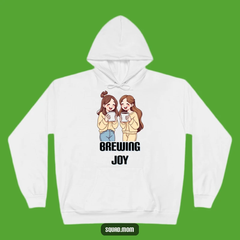 Cozy Funny Coffeeholic Hoodie: Laughing Over Brews - Warm Gift