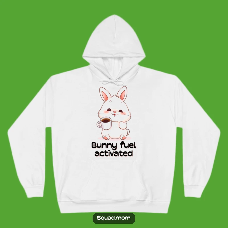 Funny Bunny Coffee Hoodie: Fluffy Nose Cozy Cup Gift