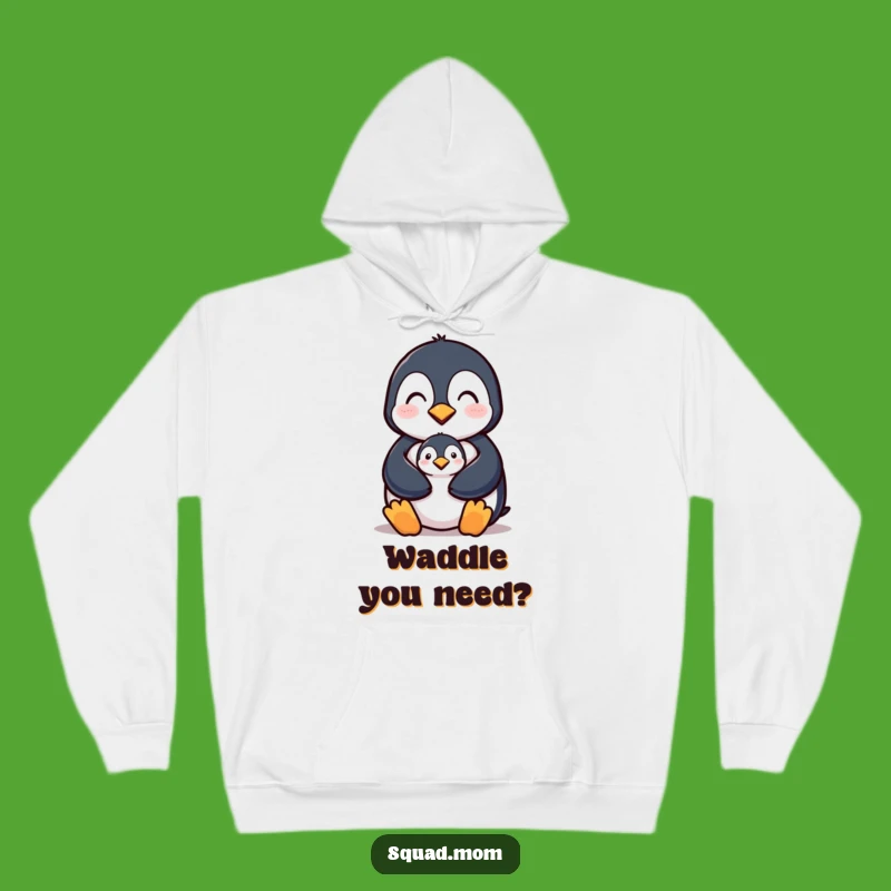 Cozy Penguin Mom Embrace Hoodie - Warmth, Love, and a Funny Gift!