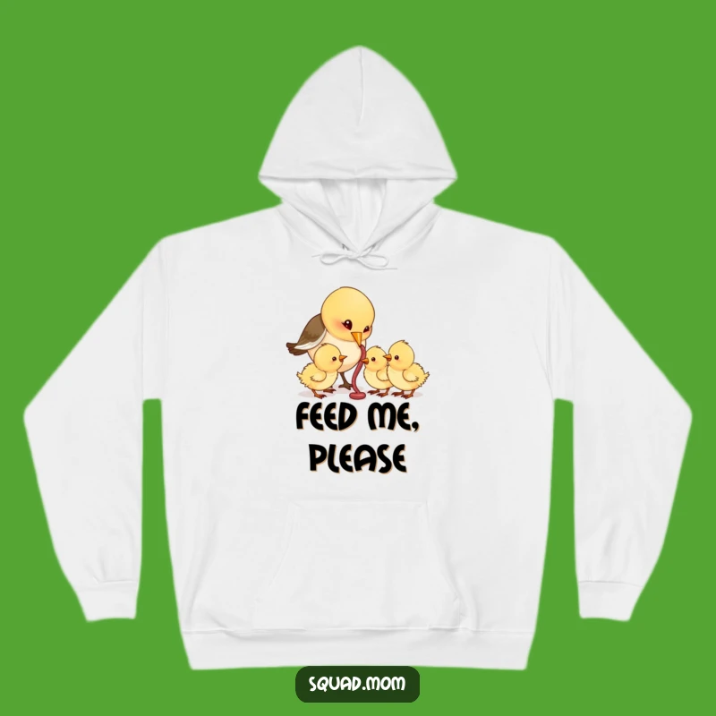 Funny Bird Mom Hoodie - Cozy Worm Feeding Gift for Bird Enthusiasts