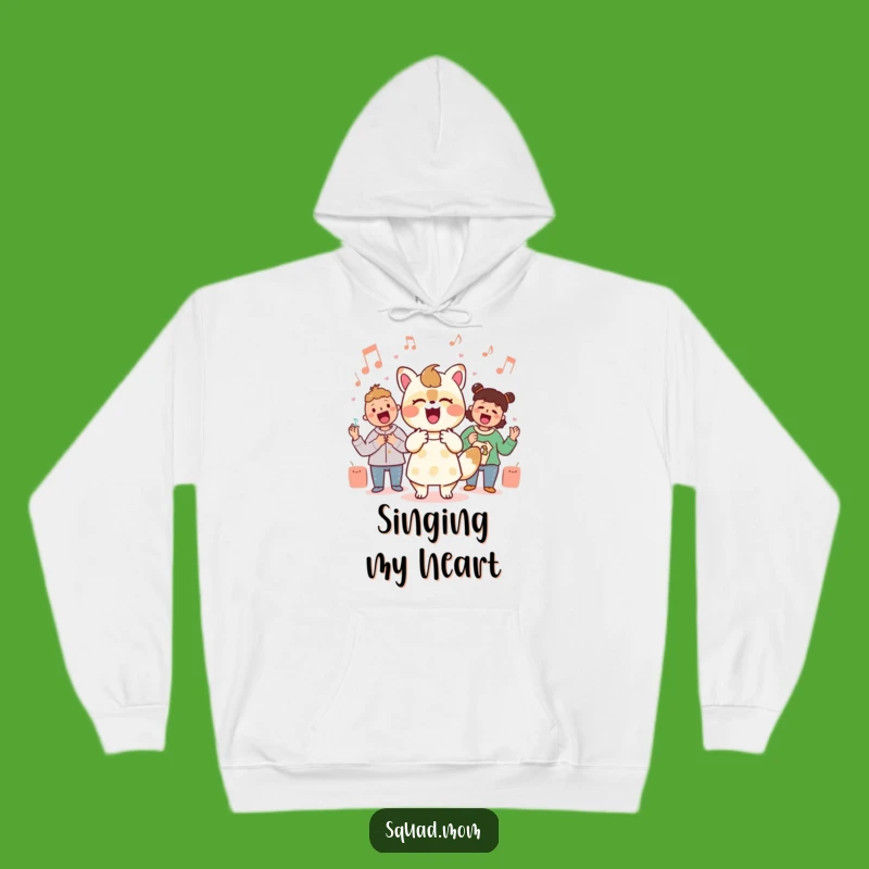 Funny Kawaii Mom Singalong Hoodie - Cozy Musical Animal Mom Gift!