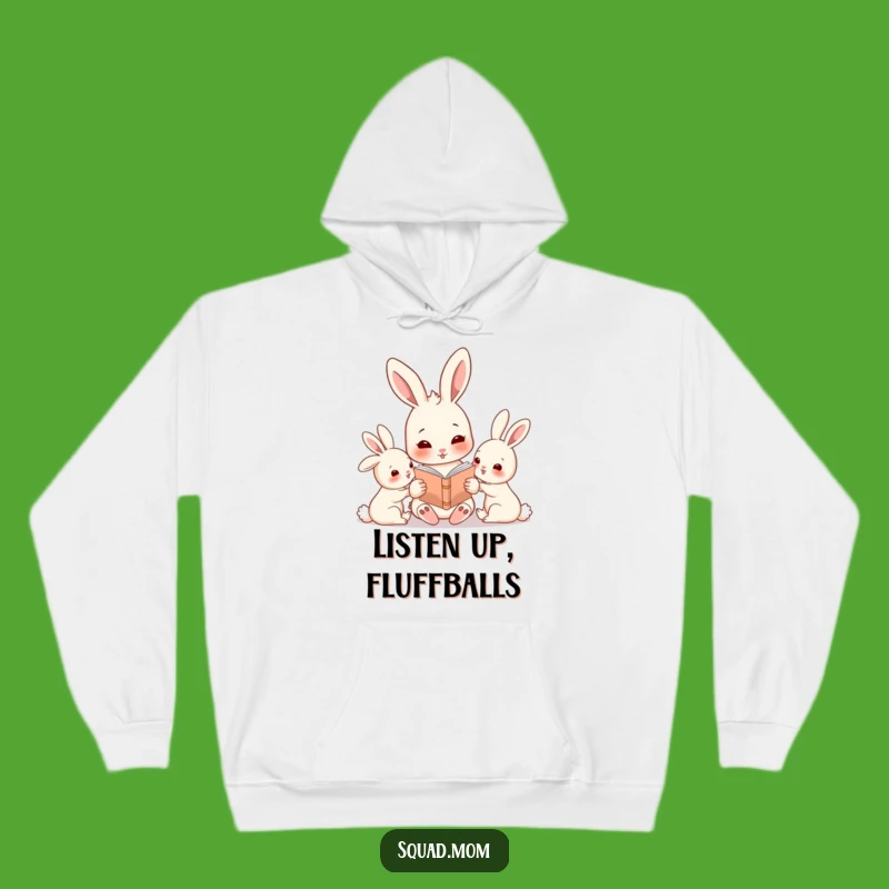 Funny Rabbit Mom Hoodie: Warm and Cozy Storytime Gift for Moms