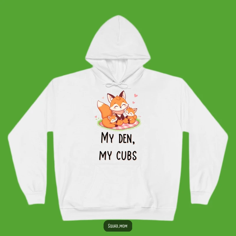 Cozy Funny Fox Mom Hoodie - Family Picnic Comfort, Ideal Gift!