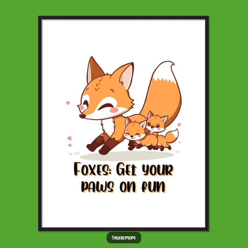 Free Printable Fox Family Wall Art - Funny Downloadable Decor for Nurseries