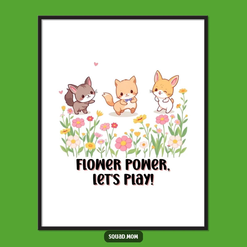 Free Printable Wall Art: Animals Playing Tag for a Whimsical Decor