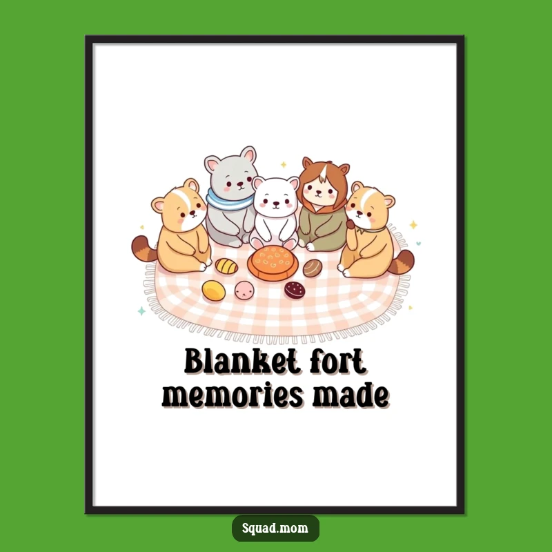 Funny Free Printable Wall Art: Animal Moms Picnic - Adorable Downloadable Decor Gift