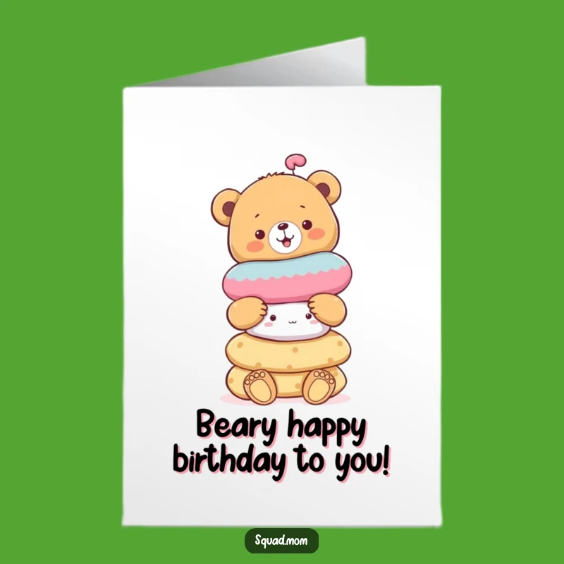 Bear Cub Birthday Card - Free Printable Funny DIY Downloadable Gift